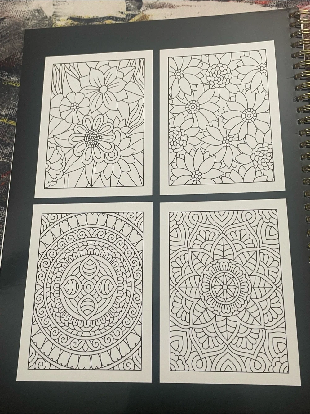 Beautiful Flowers & Mandalas for Mindfulness Stress Relief Women’s Coloring Book